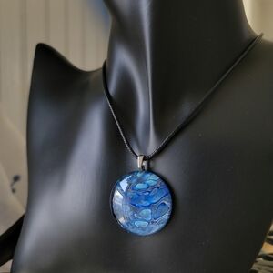 Oceanic Blue Pendant Necklace